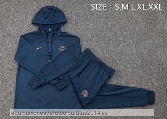 Nuevo Conjunto Completo Chaqueta Con Capucha Paris Saint Germain 23/24 Azul II Marino Baratas